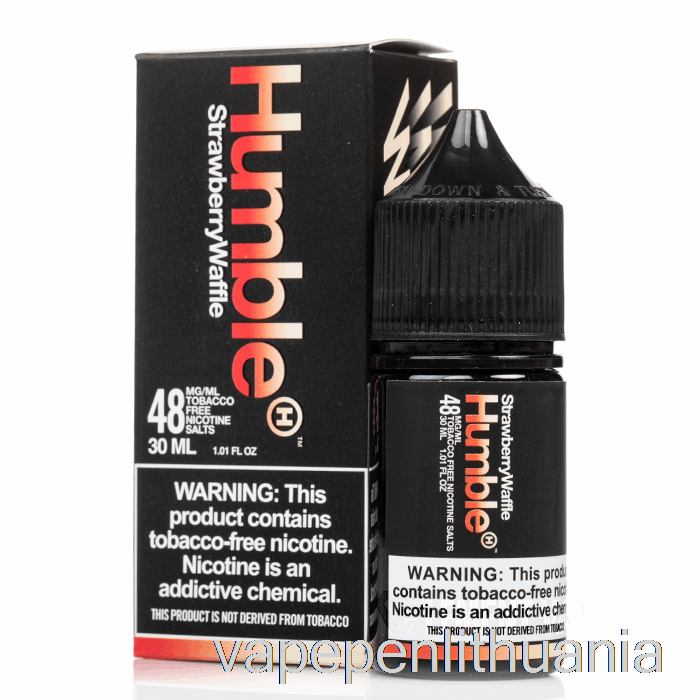 Braškinis Vaflis - Nuolankios Druskos - 30ml 48mg Vape Skystis